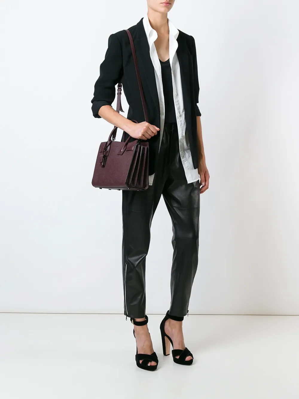 Saint Laurent baby 'Sac de Jour' tote Rood