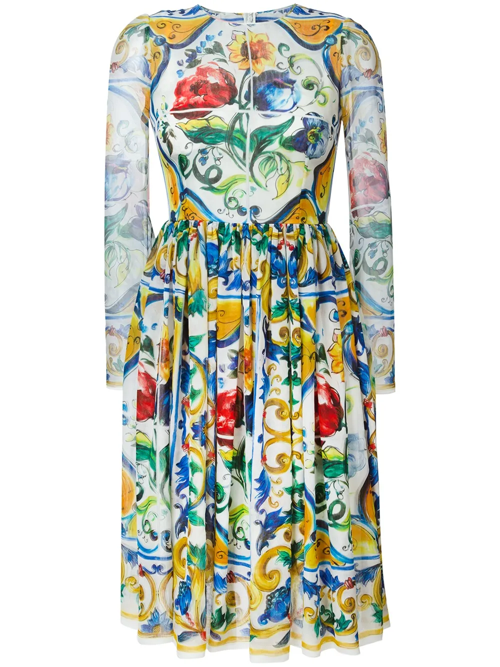 Dolce & Gabbana Majolica print brocade dress - Multicolore