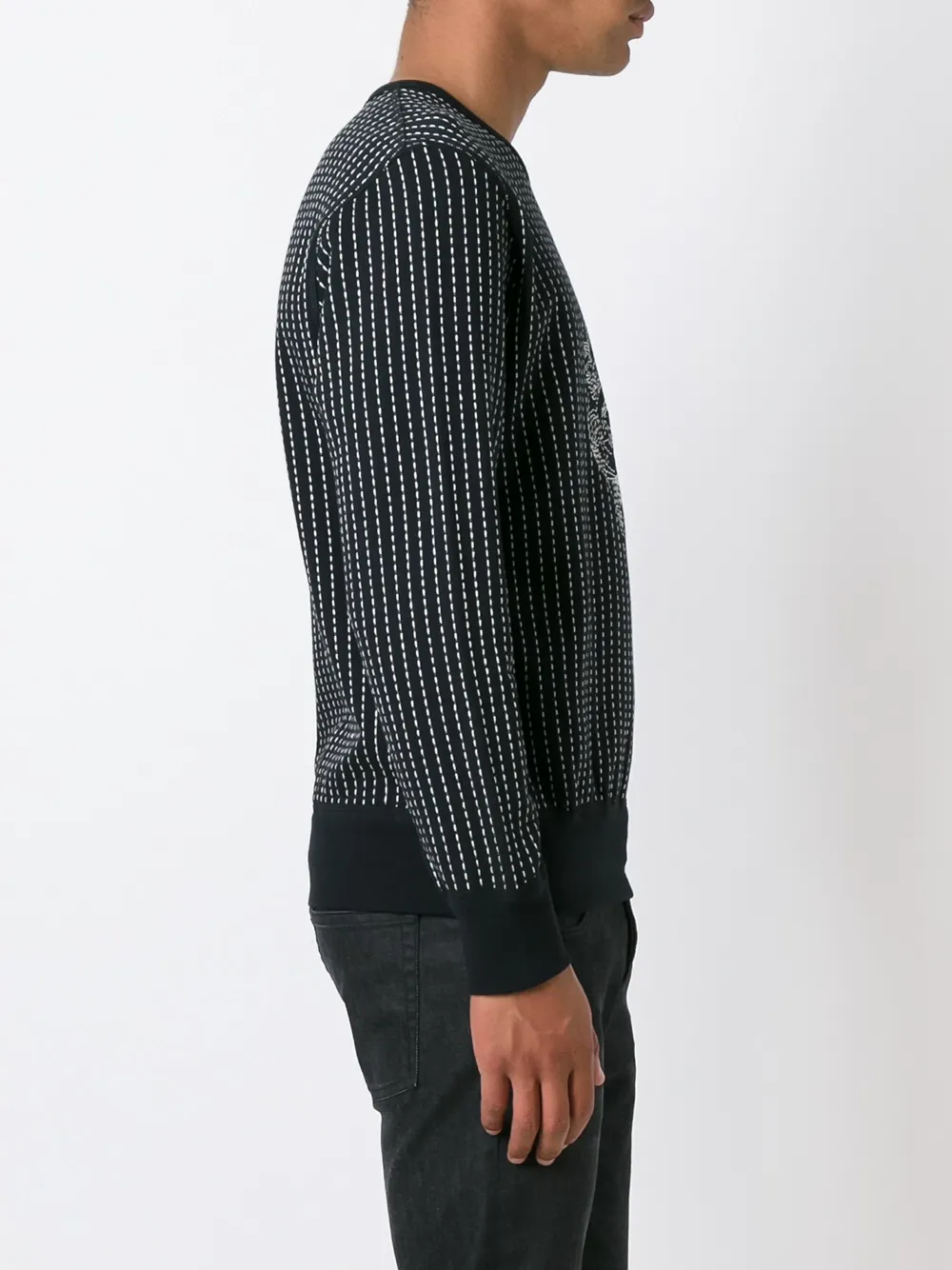 Alexander McQueen Stitched Skull Sweatshirt | Black | FARFETCH