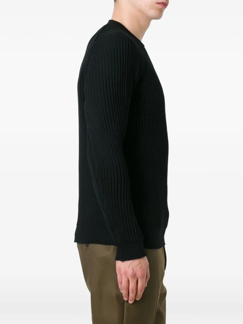 Roberto Collina ribbed jumper Zwart