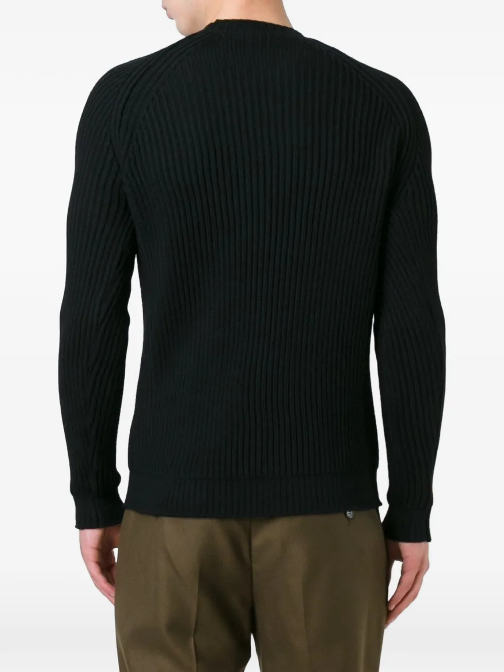 Roberto Collina ribbed jumper Zwart