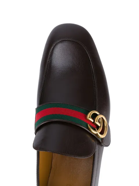 gucci donnie web leather loafer
