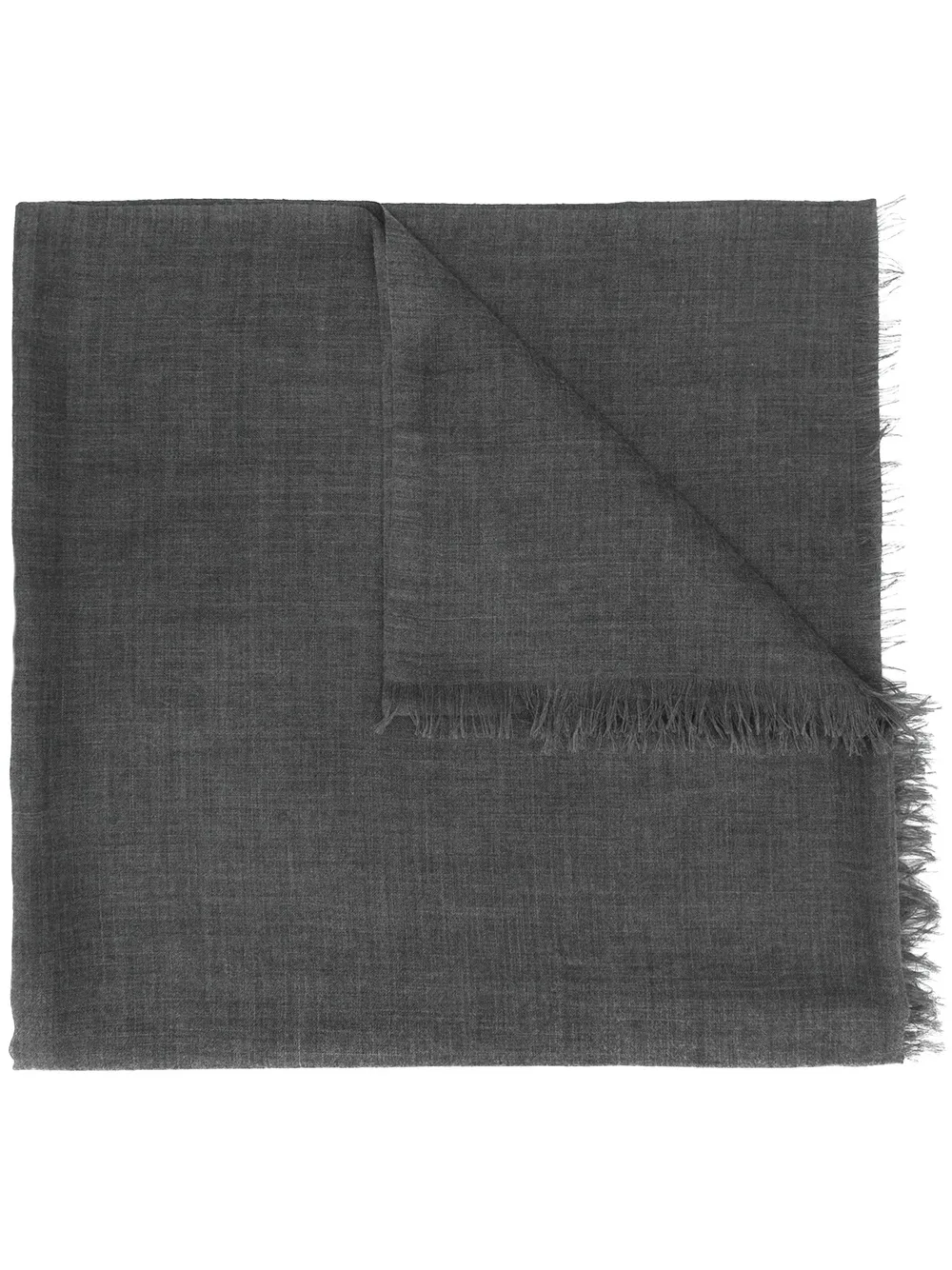 Brunello Cucinelli Schal mit Fransen - Grau