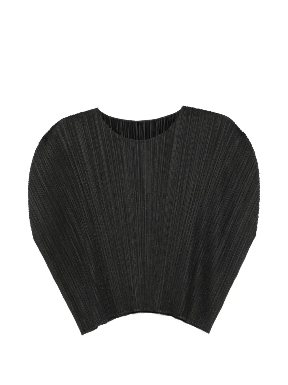Pleats Please Issey Miyake pleated funnel neck top - Nero