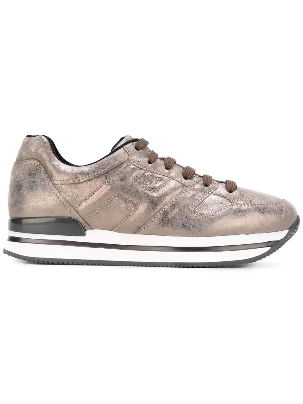 Hogan panelled sneakers Metallic
