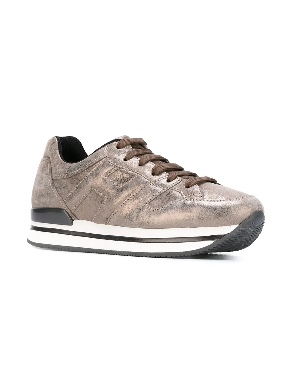 Hogan panelled sneakers Metallic