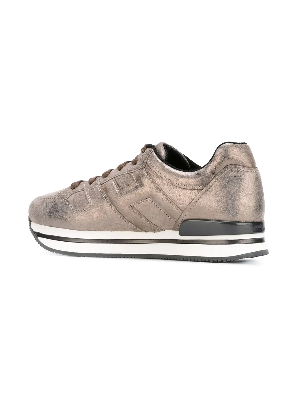Hogan panelled sneakers Metallic