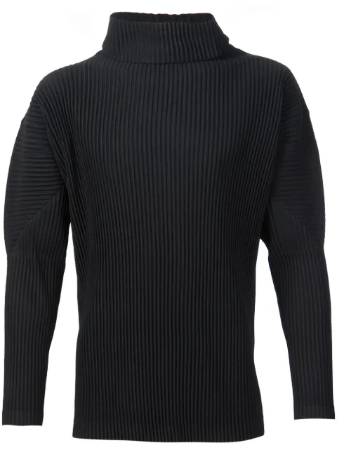Homme Plissé Issey Miyake ribbed roll neck T-shirt