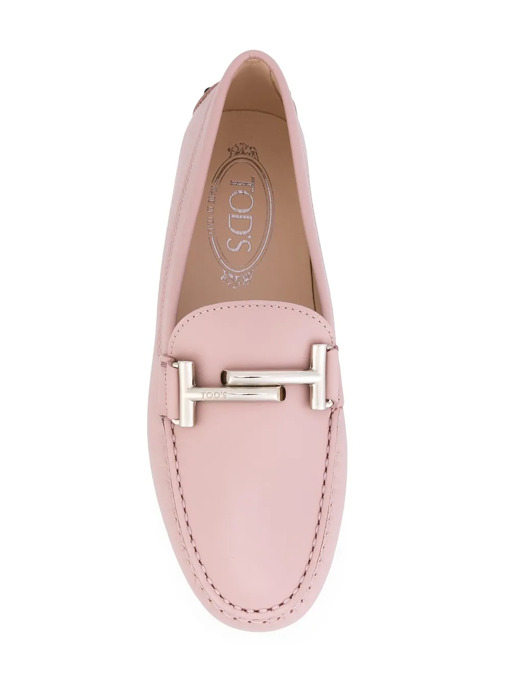 Tod's Silver-tone Hardware Loafers In Pink