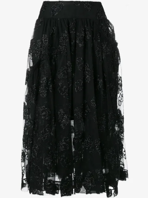 Simone Rocha jacquard tulle midi skirt