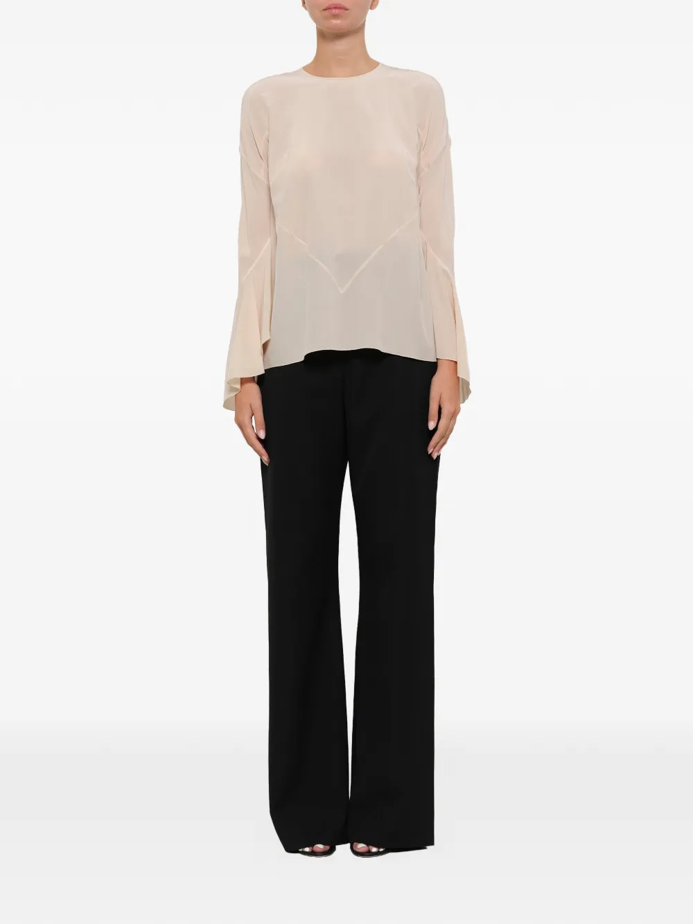 Givenchy bell sleeve blouse Beige