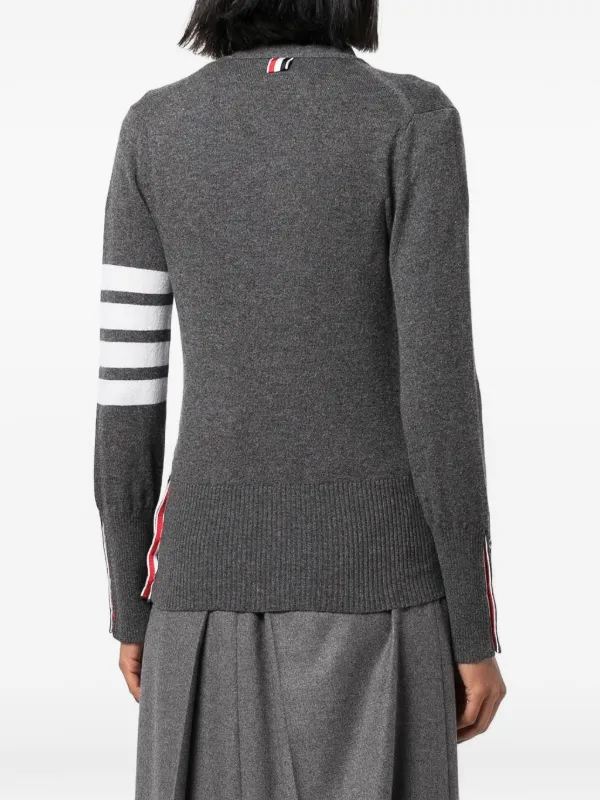 Thom Browne Vネックカーディガン 4BARストライプ ミディアム