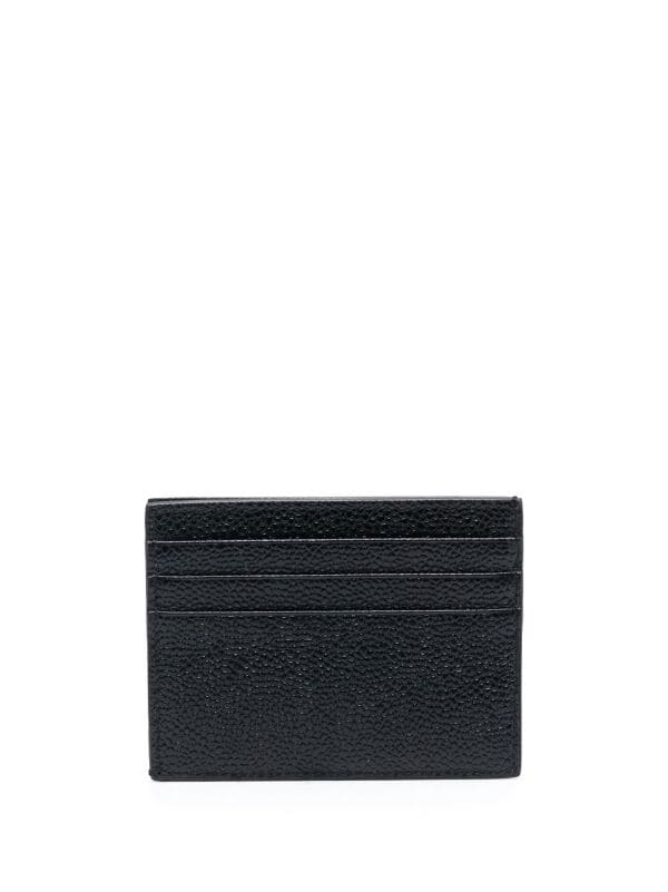 Thom Browne Card Holder With Note Compartment In Black Pebble Grain -  Farfetch