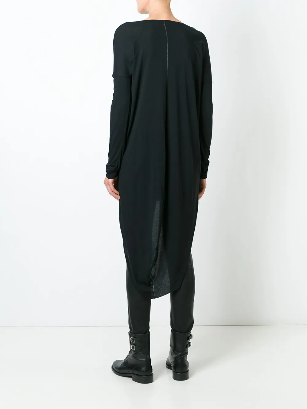 Thom Krom asymmetric long T-shirt Zwart
