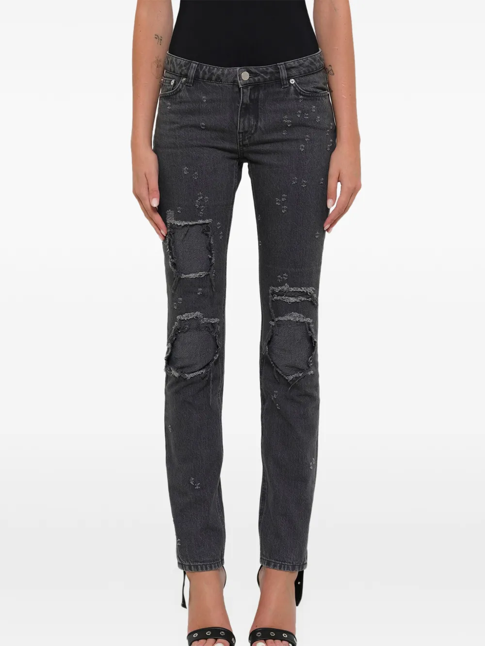 Givenchy Jeans in Distressed-Optik - Schwarz
