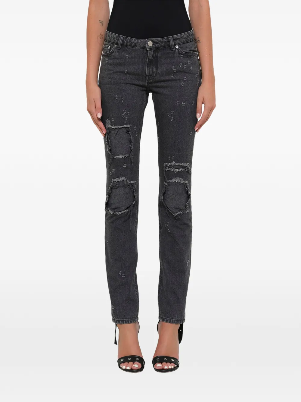 Givenchy Jeans in Distressed-Optik - Schwarz