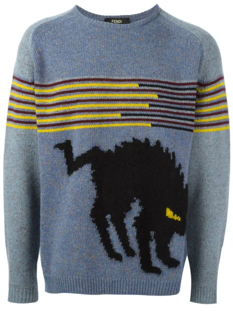 Fendi Cat Intarsia Jumper - Farfetch