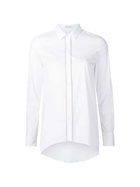 Brunello Cucinelli monili-trimmed long-sleeve shirt