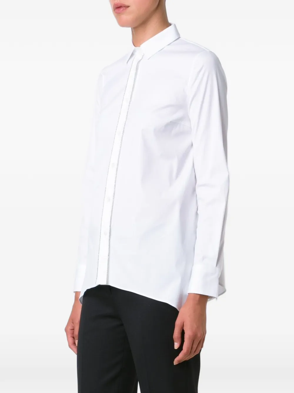 Brunello Cucinelli curved hem shirt Wit