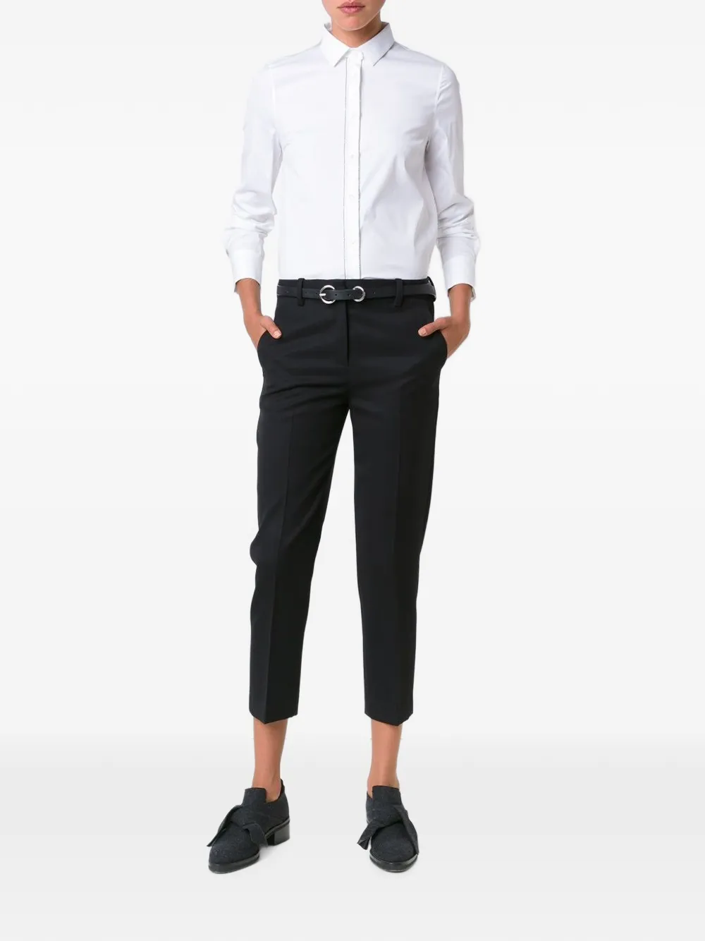 Brunello Cucinelli curved hem shirt Wit