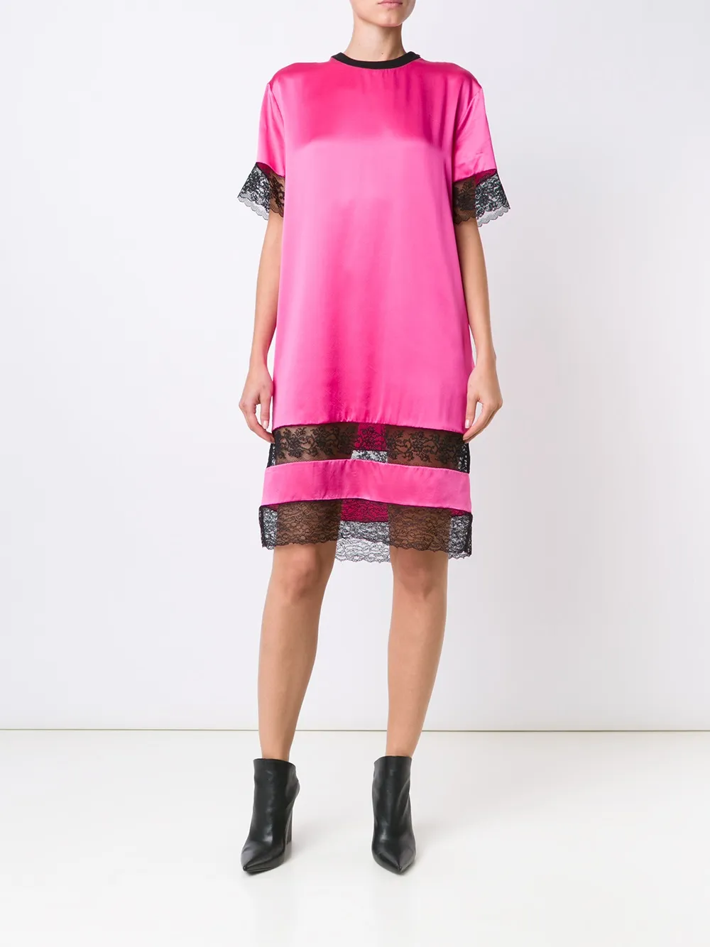 Givenchy overhemdjurk met kanten vlakken - Roze