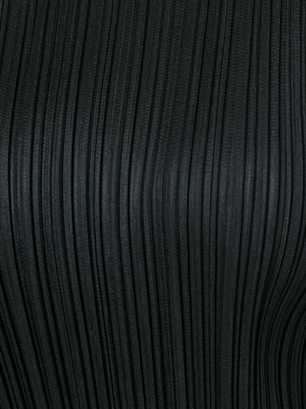 Pleats Please Issey Miyake ribbed shortsleeved T-shirt Zwart