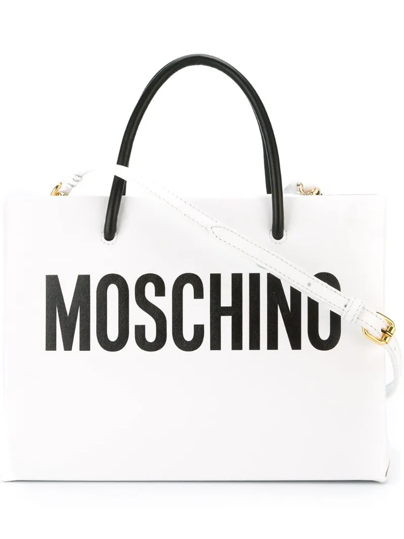 moschino logo tote