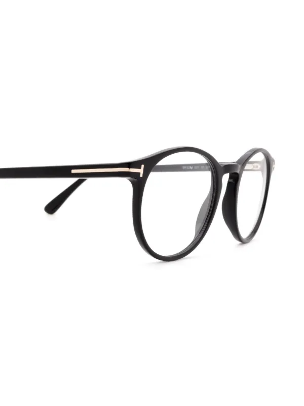 Tom Ford ブラック オーバーサイズラウンドメガネ TOM FORD Eyewear ラウンド 眼鏡フレーム 通販 - FARFETCH