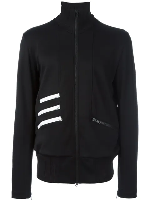 Y-3 striped detail zipped sweatshirt