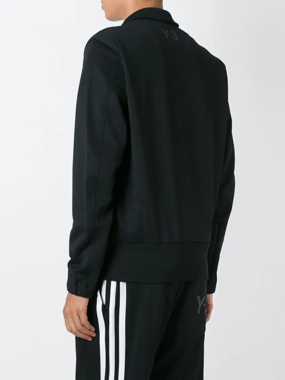 Y-3 striped detail zipped sweatshirt Zwart