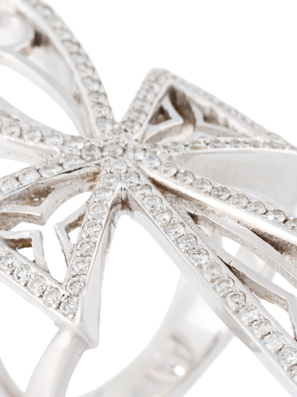 Shop Loree Rodkin Diamond Maltese Cross Ring In Metallic