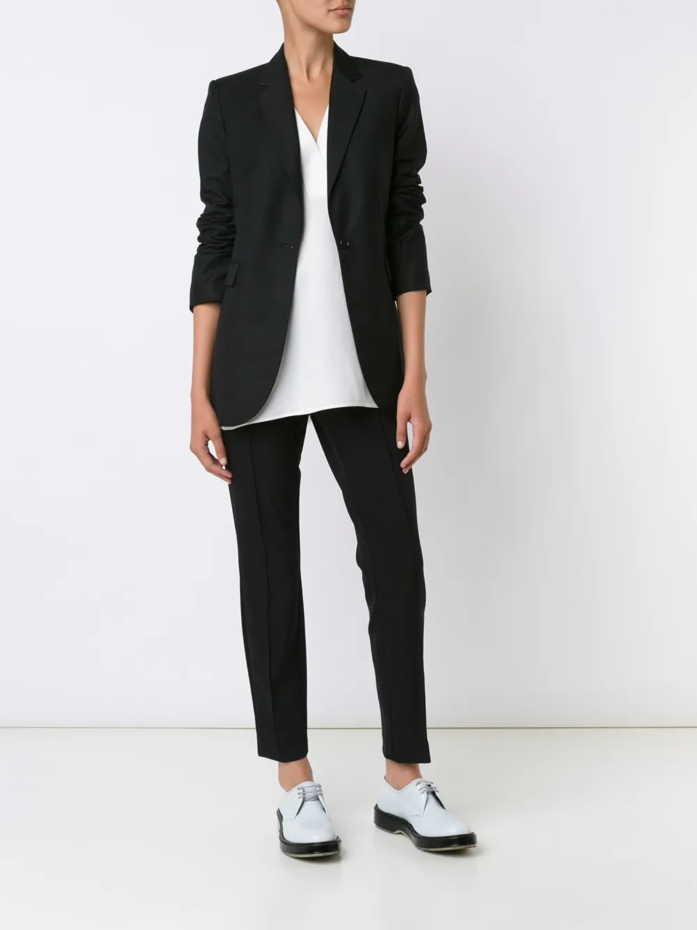 Lafayette 148 straight fit cropped broek - Zwart