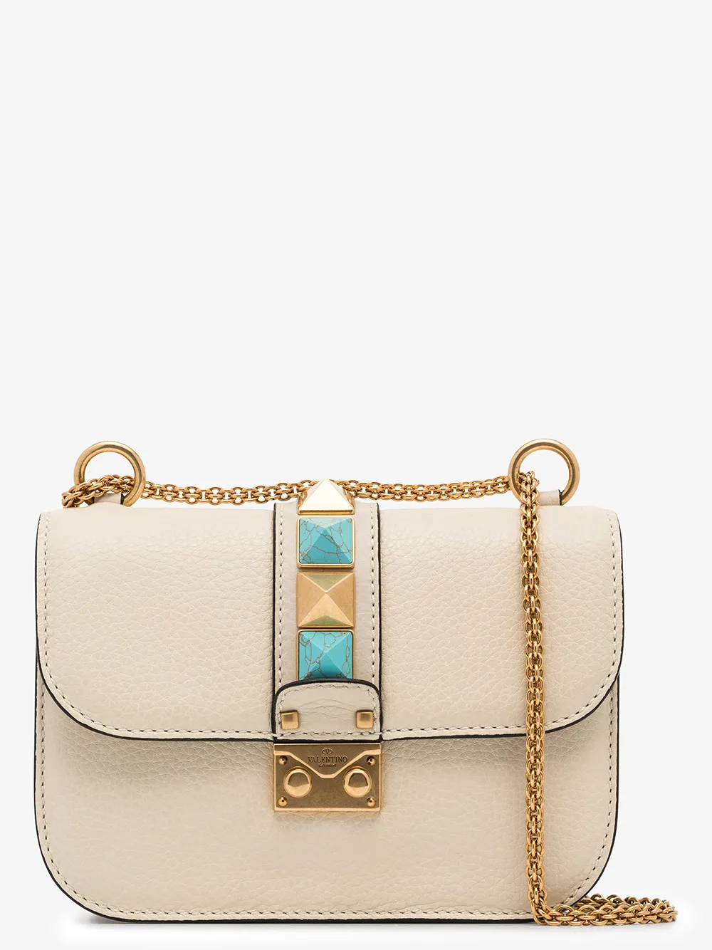 VALENTINO GARAVANI ROCKSTUD LEATHER SHOULDER BAG