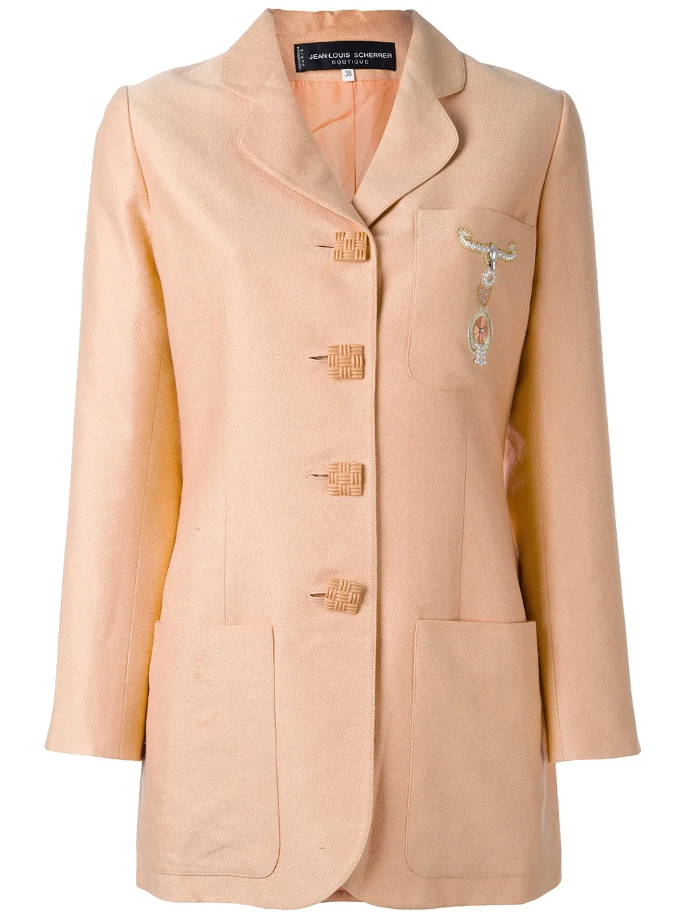 

Jean Louis Scherrer Pre-Owned embroidered detail jacket - Amarillo