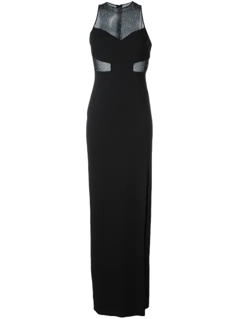 Emanuel Ungaro mesh panel column dress
