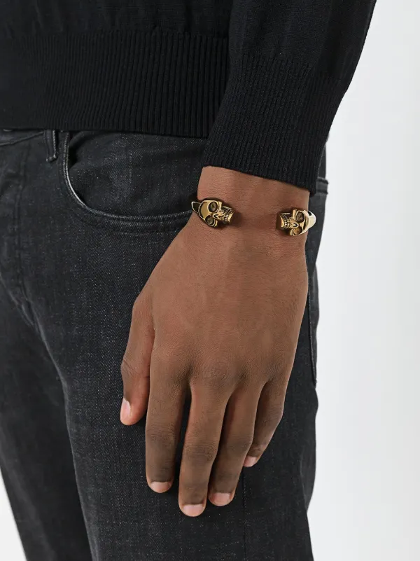 Alexander Mcqueen Twin Skull Bracelet 395 Online Ss19 Alexander Mcqueen Twin Skull Bracelet 395 Online Ss19