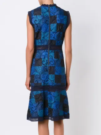 Blue Lace Sheath Dress