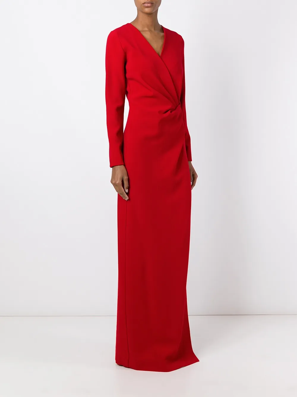  Lanvin Maxikleid Mit Wickeldetail   Rot 
