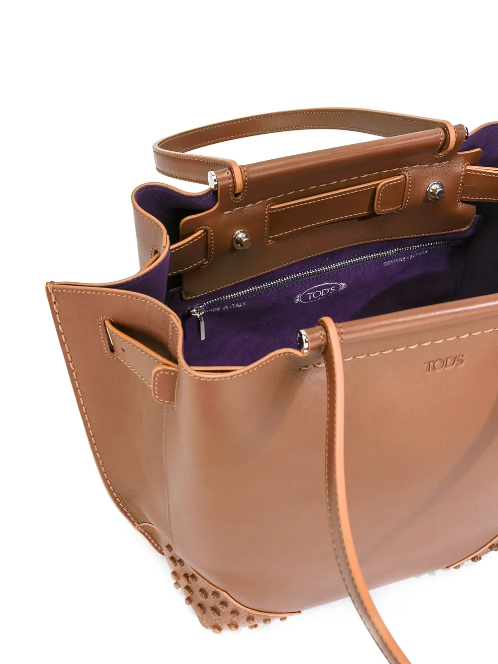 tod's pocket medium leather shopper