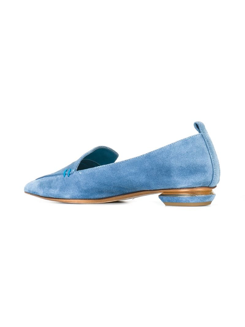 18mm Beya loafers blue Kid Leather LINING Leather SOLE Calf Suede OUTER