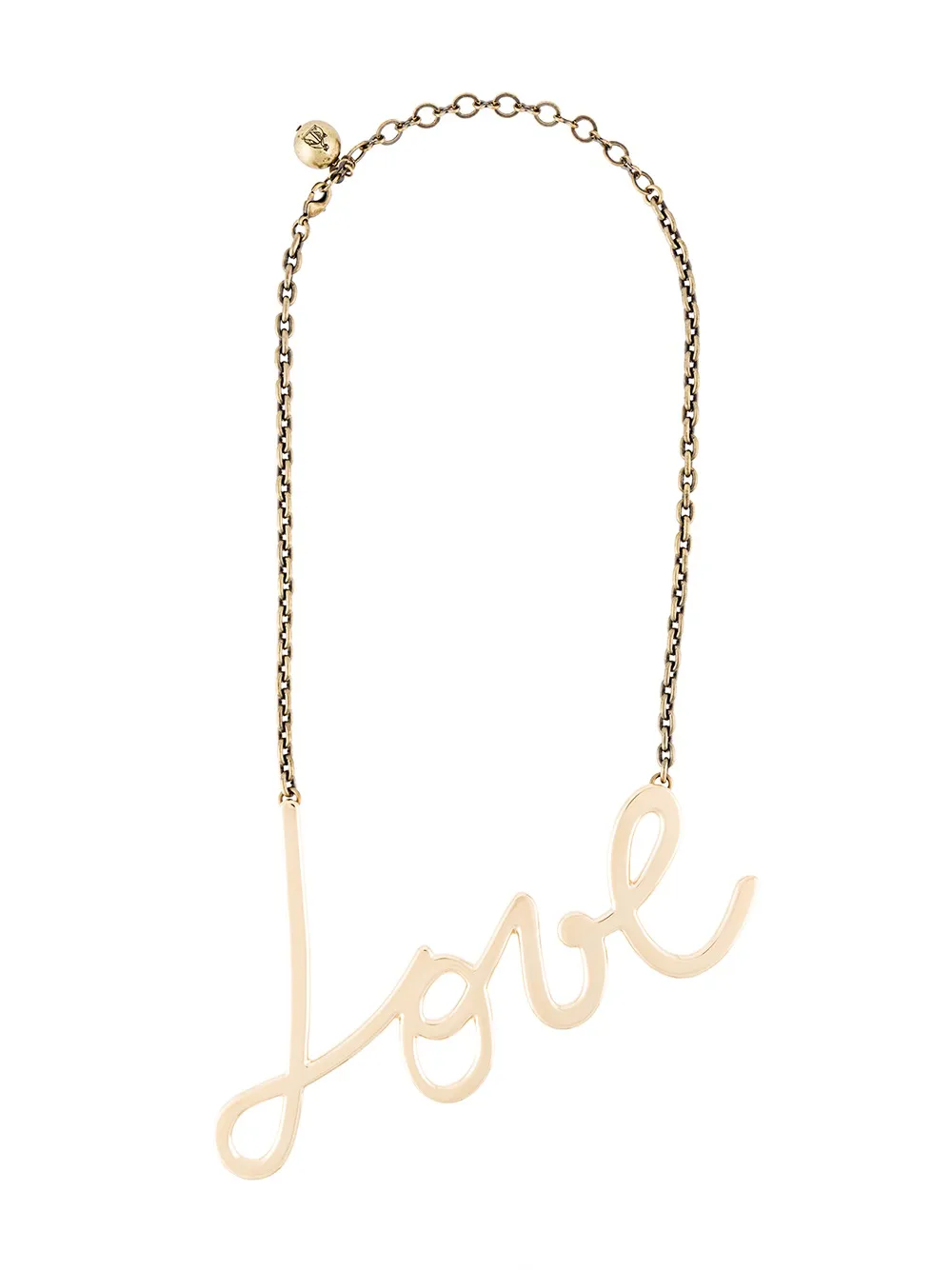 Lanvin Halskette mit "Love"-Anhänger - Metallic