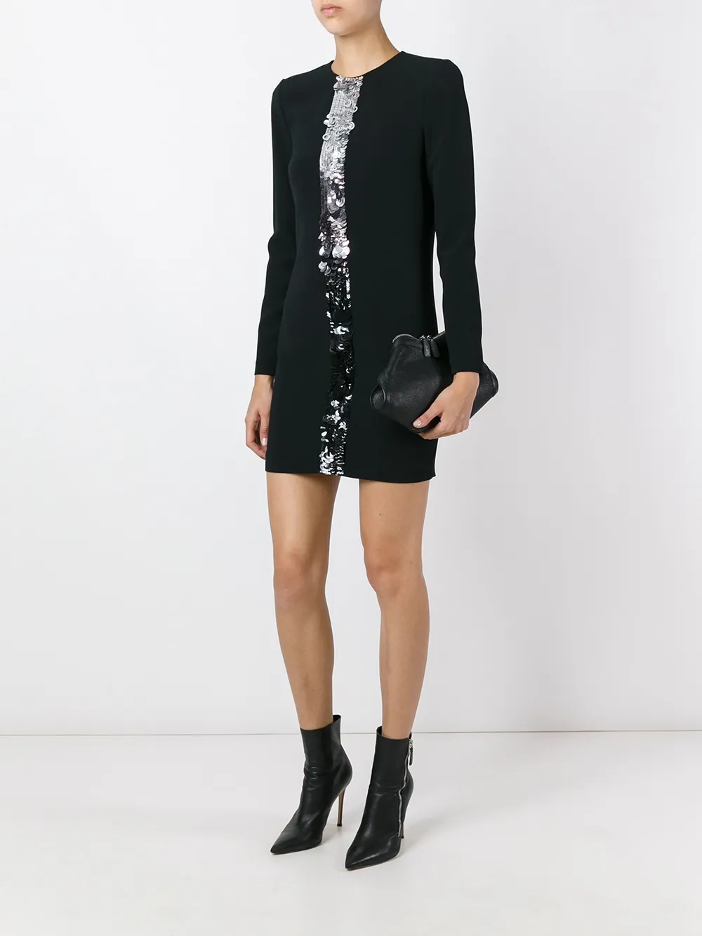 DSQUARED2 central sequin mini dress Zwart