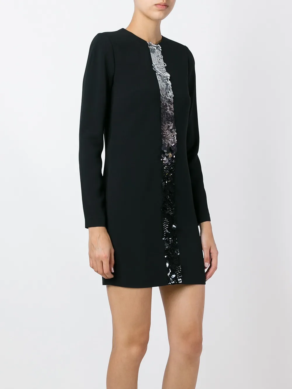 DSQUARED2 central sequin mini dress Zwart