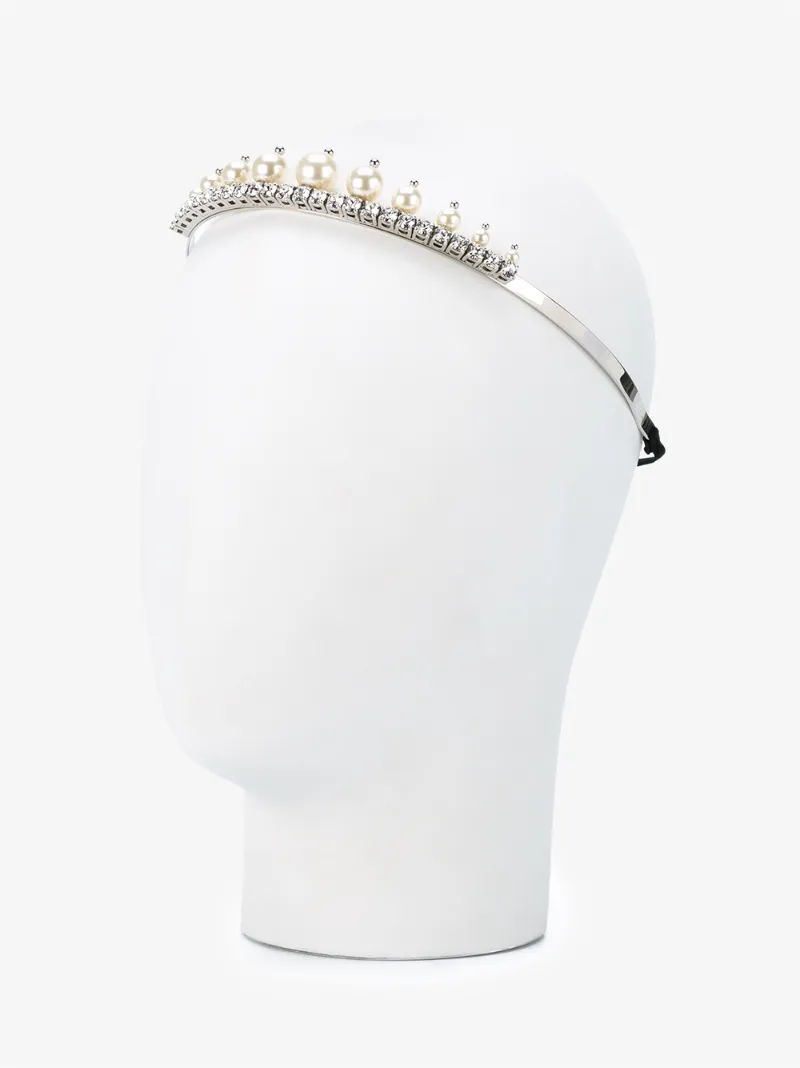 Miu Miu crystal and pearl tiara
