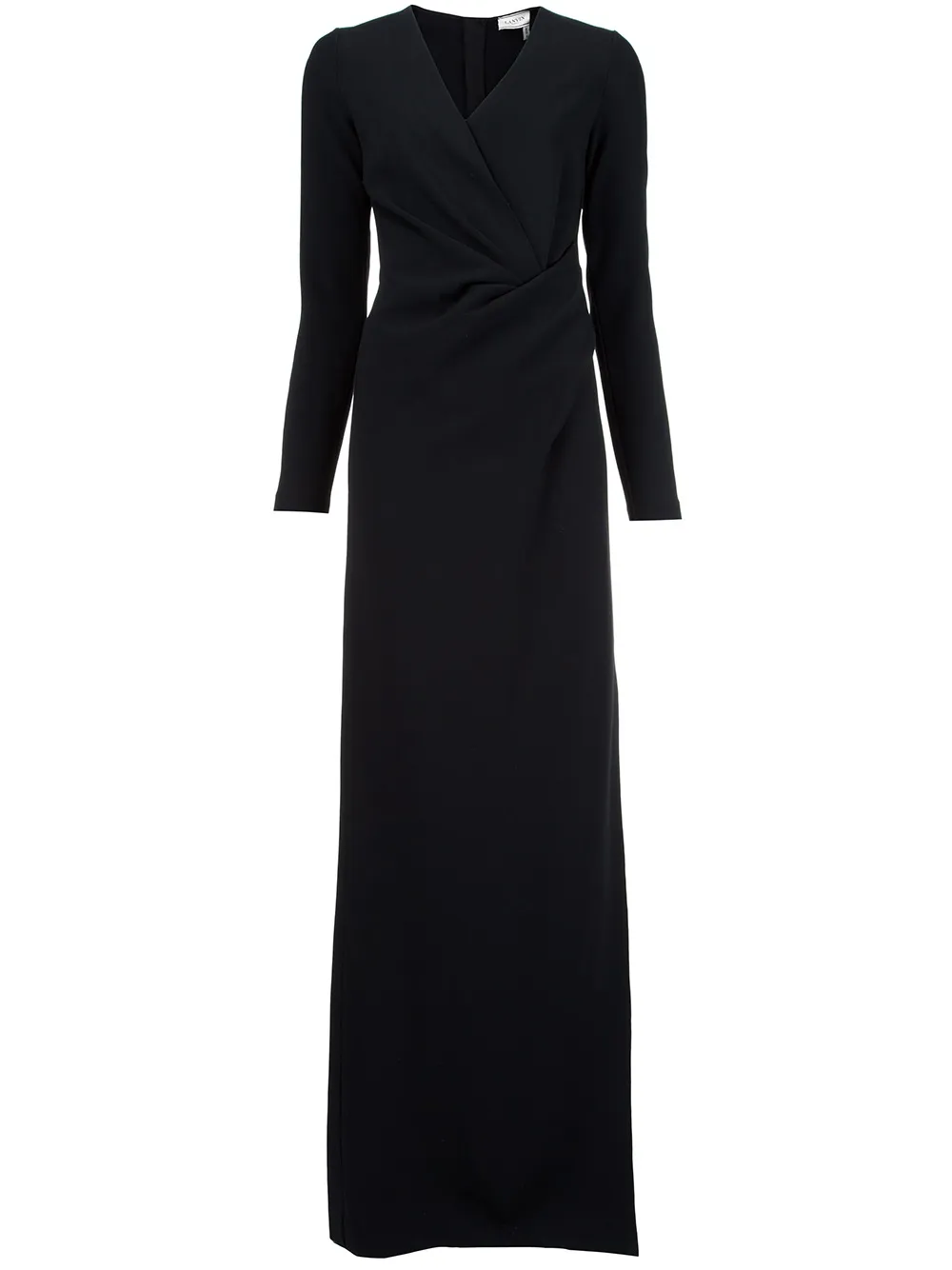 Lanvin draped waist maxi dress - Nero