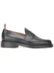 Thom Browne 블랙 페블 그레인 가죽 밑창 페니 로퍼 - 이미지 1