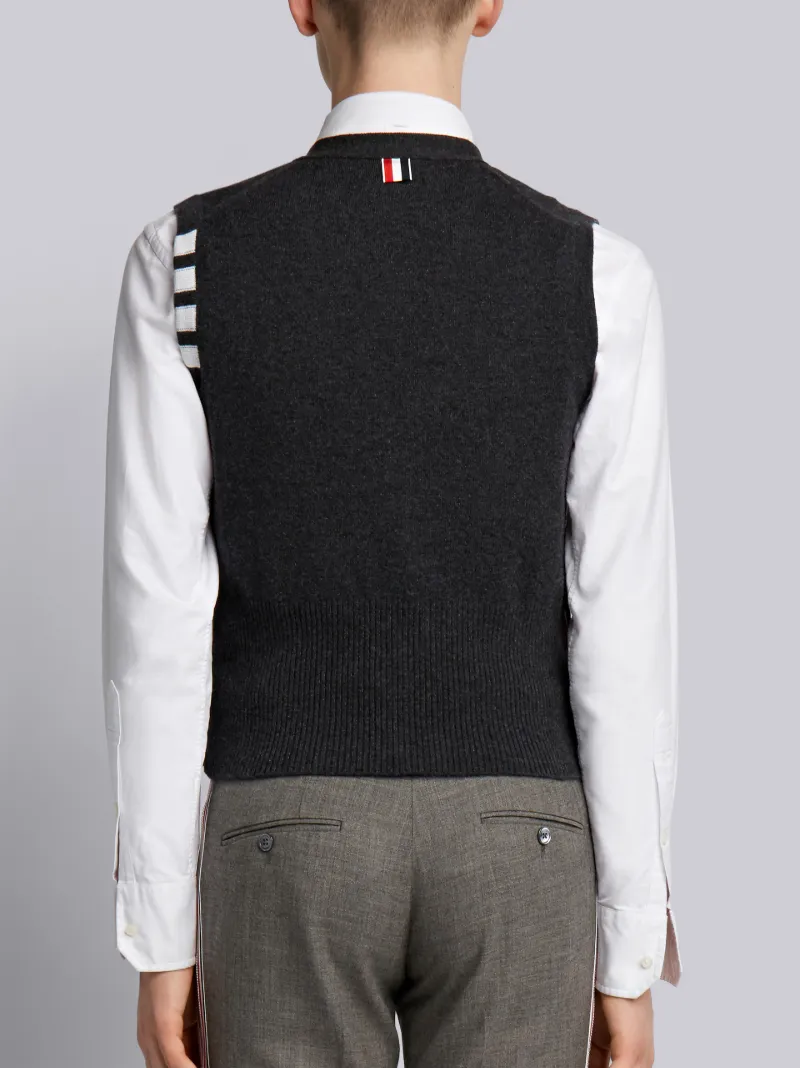 ☆THOM BROWNE☆カシミア 4BAR Vネックベスト equaljustice.wy.gov