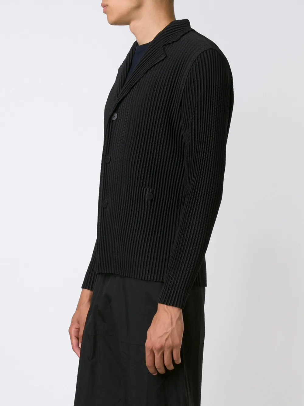 Homme Plissé Issey Miyake pleated blazer Zwart