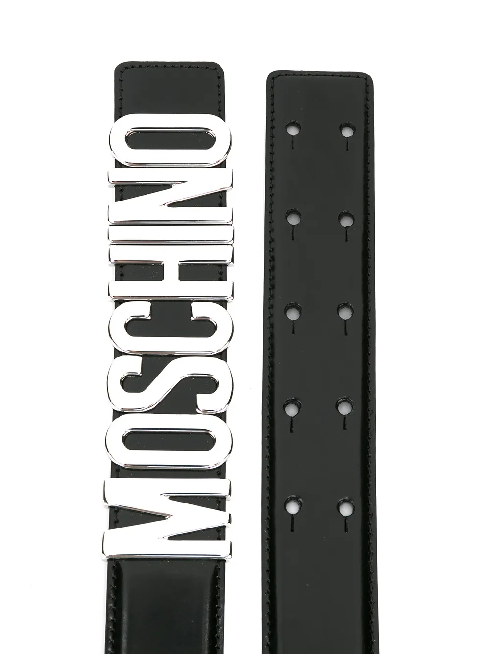 Shop Moschino Logo Belt In Black