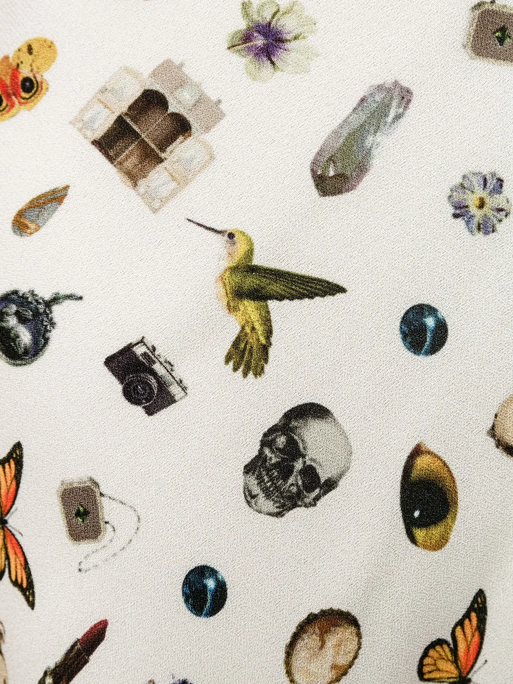 Alexander McQueen Obsession print shirt dress Geel